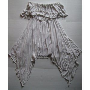 Olsenboye White Goddess-Style Strapless Dress